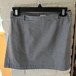 Navy gingham skirt